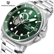 Resim Pagani design PD-1736 Erkek 200M Su Geçirmez Otomatik Mekanik Saat Safir Kristal Seramik Çerçeveli Işıklı Saati 