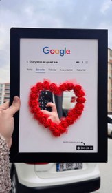 Resim Dünyanın En Güzel Kızı Baskılı Spotify Kodlu Aynalı Çerçeve Pano 