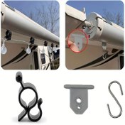 Resim 10 adet Evrensel Tente Klipsi Kamp, RV ve Trailere - Dayanıklı PE Plastik/Metal saç tokası, Çadırlar, Tarp ve Açık Hava Barınakları için Güvenli Bağlantı, Kolay Kurulum, RV Tente Aksesuarları 
