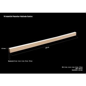 Resim Boyanabilir Dekoratif Duvar Çıtası 6 Cm Genişliği 10'Lu Set 