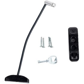 Resim 5 Adet Kidmix Çelik Halatlı Pencere Çocuk Emniyet Kilidi Siyah 