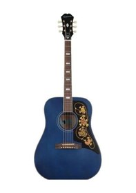 Resim Epiphone Masterbilt Frontier Elektro Akustik Gitar Aged Viper Blue 