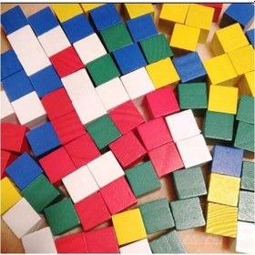 Resim Hobi Eğitim Dünyası Mubishop Birim Küpler 100 Adet Küp Domino + 