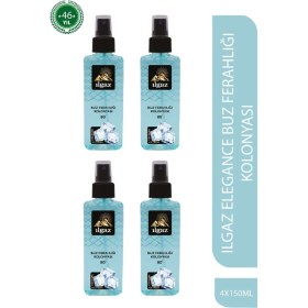 Resim Süper Dörtlü Set Elegance Series Buz Ferahlığı Kolonyası 4 x 150 ml Elegance Series Sprey Kolonya 