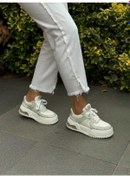 Resim Guja 24k319-3 Kalın Taban Taşlı Kadın Sneakers Spor Ayakkabı Beyaz 