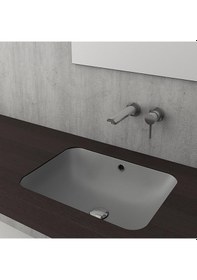 Resim Bocchi Scala 1006-006-0125 Tezgah Altı Lavabo Mat Gri 55 CM 