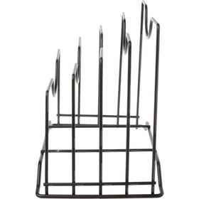 Resim Three Beans Mutfak Süzgeç Bıçak Raf Raf Kesme Kesme Tahtası Tava Pot Kapak Kapak Standı Plaka Bakeware Depolama Dergisi Organizatör | Raflar ve tutucular (Siyah) (Yurt Dışından) 