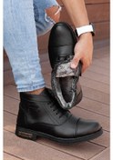 Resim D0401 Unisex Taban Dahil Komple Kürklü Kışlık Kar Botu Siyah 