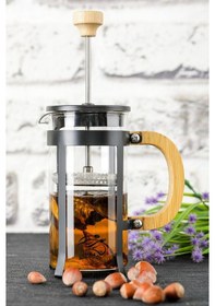 Resim Lüx Cam 350 Ml French Press Siyah Asorti 