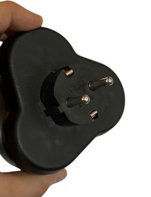 Resim VİKO Viko 3lü (ÜÇLÜ) Yonca Golyat Fiş Priz Siyah (2 ADET) 