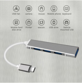 Resim Grc Accessory Type - C 4 Girişli Usb Çoğaltıcı Type-c To Usb Hub 4 Ports Lenovo Huawei Macbook Usb Çoklayıcı 