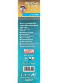 Resim Creavit Klozet İç Takım Çift Kademeli Basmalı Sistem it1060 3/6 L Beyaz 