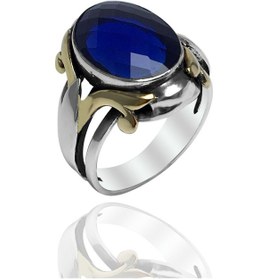 Resim Safir Taşlı Sultan Model Erkek Gümüş Yüzük - 521201600 