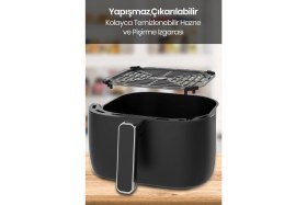 Resim Goldmaster Stilo 1700 Watt Xl Dijital Dokunmatik 8 Ön Programlı Airfryer Yağsız Kızartma Sıcak Hava Fritöz 