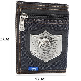 Resim Moda A421 Siyah Kumaş Cırtlı Cüzdan 