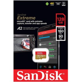 Resim Sandisk Extreme 128GB 160mbs MicroSDXC Hafıza Kartı Adaptörsüz 