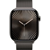 Resim Apple Watch Series 10 GPS + Cellular, 46 mm Arduvaz Titanyum Kasa ve Arduvaz Milano Loop - S/M 