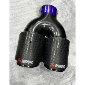 Resim Akrapoviç (Yerli) 76 mm Egzoz Ucu Çiftli Eşit 