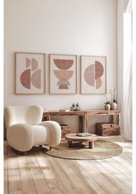 Resim Artavessa Gerçek Ahşap Çerçeveli 3 Parça 3D Poster Tablo Seti - 3DARTSOHOSET56 