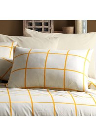 Resim Coté Blanc Karo Sarı %100 Pamuk 2'Li Yastık Kılıfı 