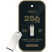 Resim Powerway Premium 256 Gb 100mb/s Ultra Hızlı Usb 3.1 Metal Silver Flash Bellek 
