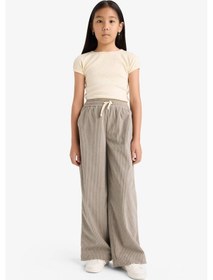 Resim Defacto Kız Çocuk Wide Leg Beli Lastikli Geniş Paça Pantolon F3845a825wngr513 Gri-gr513 