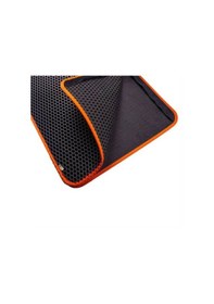 Resim Kum Toplayıcı Fonsiyonel Kedi Tuvaleti Önü Paspası 50x75cm Turuncu 