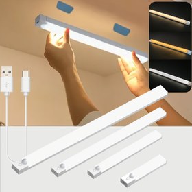 Resim NBBUFF 10.01cm-50.04cm Dolap Altı Aydınlatma, Şarj Edilebilir Hareket Sensörlü Işık İç Mekan, 4 Seviye Ayarlanabilir Manyetik Dolap Işıkları, Işık Sensörü ile, Ultra Uzun Bekleme Modu, 3000/4500/6500K Ayarlanabilir Kablosuz Alt Işıklar Mutfak, Merdivenler, Koridorlar için 