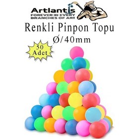 Resim Renkli Pinpon Topu 50 Adet Masa Tenis Topu Evcil Hayvan Kedi Oyuncağı Okul Sınıf Etkinlik Deney Topu 