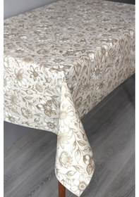 Resim Elyaf Silinebilir Pvc Muşamba Masa Örtüsü 1279-kumaşçiçek Bej 
