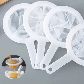 Resim Ultra İnce Gözenekli Süzgeç Meyve Suları & Soya Sütü İçin - Taşınabilir Mutfak Filtresi, Gıda Güvenli Plastik, Evde Pişirme İçin İdeal, Yükseltme, Küçük 