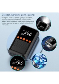 Resim Mts Şarjlı Lastik Şişirme Cihazı Lastik Pompası Czk-5621 