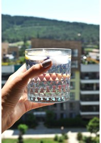 Resim 6'lı Cam Meşrubat Bardağı Su Kokteyl Bardak Soğuk Kahve Bardağı 3 