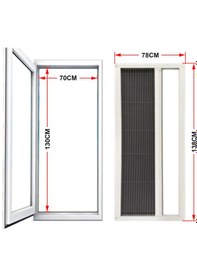 Resim Usta Yapı Home Plise Sineklik Sürgülü KAPI Sinekliği Akordiyon Sineklik | 0-110 x 0-220 Aralığı Ölçüye Özel Üretim | 