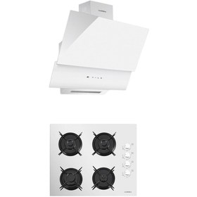 Resim Luxell 2 Lİ BEYAZ CAM SET (DAVLUMBAZ-SET ÜSTÜ OCAK) 