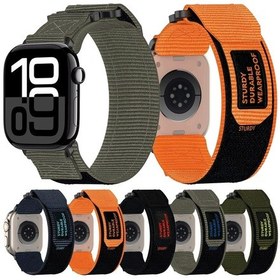 Resim iOs Watch Uyumlu Se 2022 İçin 40mm Naylon Cırt Cırt Saat Bandı Turuncu 