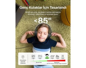 Resim Belkin Soundform Mini Kids Kablolu Kulaklık (Siyah) – Usb-C + 3,5 mm Adaptör, Dahili Mikrofon, 85 Db Ses Sınırı, Eğlenceli Çıkartmalar, Iphone, Ipad, Galaxy Uyumlu 
