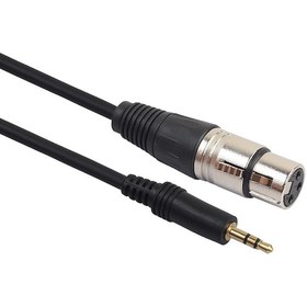 Resim 3 Pin XLR To AUX 3.5 mm. Çevirici Dönüştürücü Mikrofon Ses Kablo 