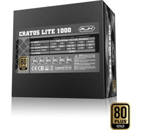 Resim Raijintek Cratos Lite 1000W 80+ GOLD ATX 3.1 PCIe 5.1 Siyah Güç Kaynağı (0R30B00036) 