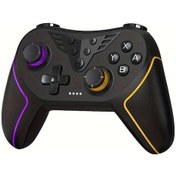 Resim Besthome1 Nintendo Switch Pro Wireless Hall Effect Joystick Oyun Kumandası Siyah Turuncu Sarı 