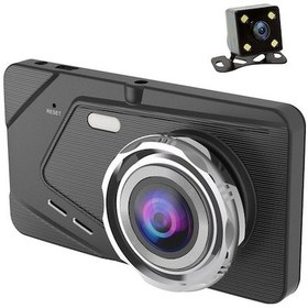 Resim 4 İnç Metal Araç Kamerası, Ön-arka Çift Lens, 1080p Full Hd, Gece Görüşü, Döngü Kayıt, Park Monitörü, G-sensor, Siyah Yerleşik Li-pil 