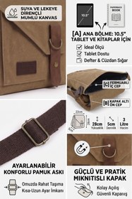 Resim Old Cotton Mumlu Kanvas Erkek Postacı Çantası Günlük Tablet Omuz Çantası 22x28 cm 