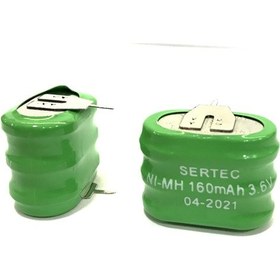 Resim Sertec - 3.6v 3s1p 160 Mah 2 Pin Nı-mh Buton Pil 