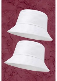 Resim Tezzgelsin Unisex Uv Korumalı Pamuku Bucket Şapka Beyaz Beyaz 