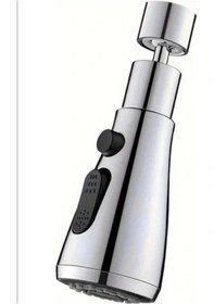 Resim shopwave 360 DERECE DÖNEBİLEN- 3 MOD KROM YAĞMUR PÜSKÜRTME BORULU KUBAR MUSLUK UCU (5047) 