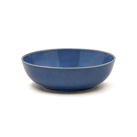 Resim Stoneware Yayvan Bowl - Sayfi Mavi / Tekli 