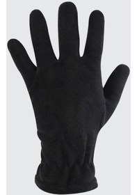 Resim Zirve Şapka Polar Eldiven Unisex Siyah Siyah Tek Ebat Siyah 