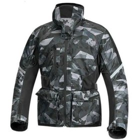 Resim Motosiklet Montu 4 Mevsim Kamuflaj Desenli Dayanıklı Mont 