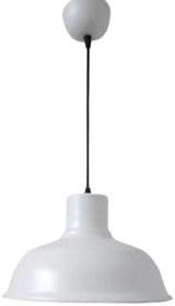 Resim Rsylight Retro Metal Beyaz içi Beyaz Dekoratif Kafe Mutfak Tekli Sarkıt Avize Çap:30 cm beyaz rys005057 