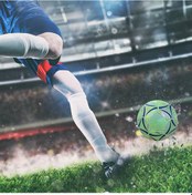 Resim Geeroyoo Parlak Yeşil 5 Numara Yansıtıcı Futbol Topu Seti Pompa, Ağ Çanta Ve 2 İğne Dahil Mavi 